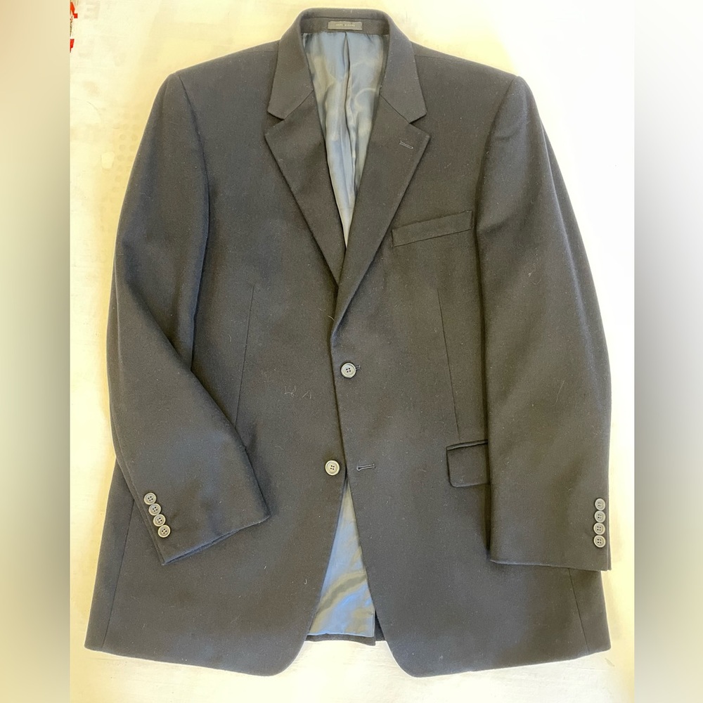 T. Harris LONDON Wool Silk & Cashmere Soft Thick Jacket In Black Size 44 L‎